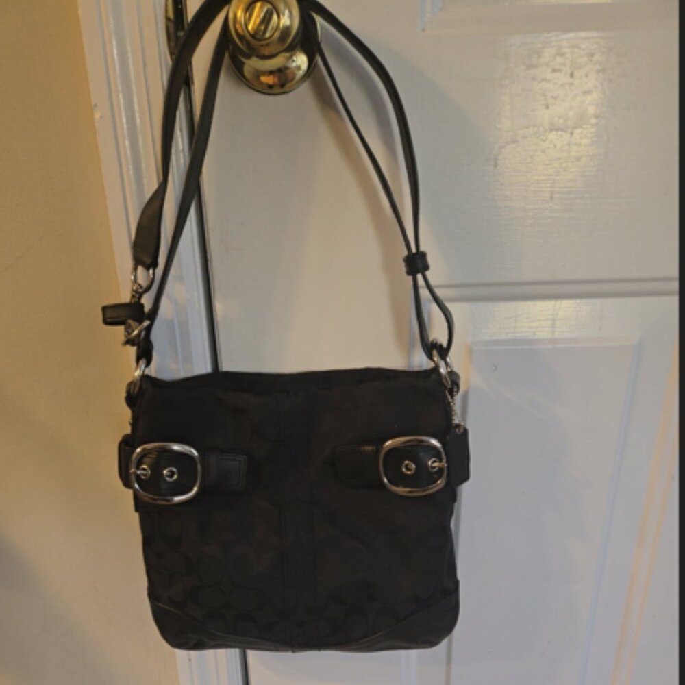 Coach black shoulder bag
